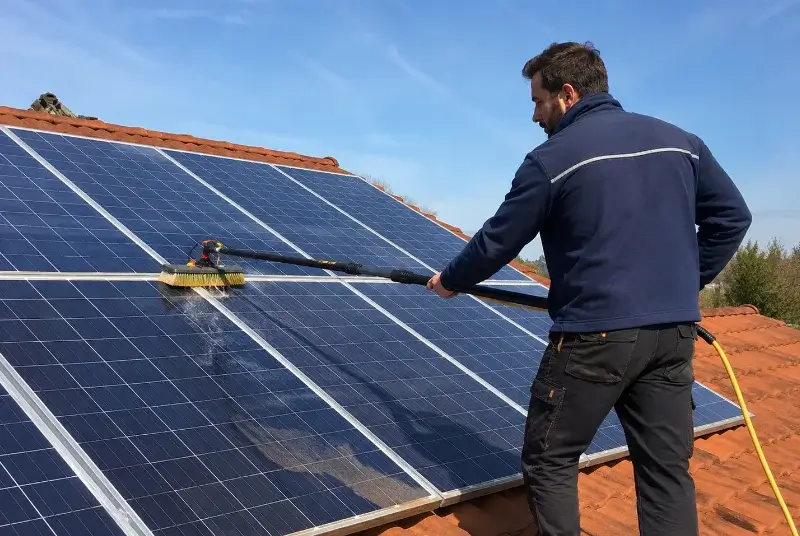 Nettoyage et entretien de panneaux solaires à la Clusaz